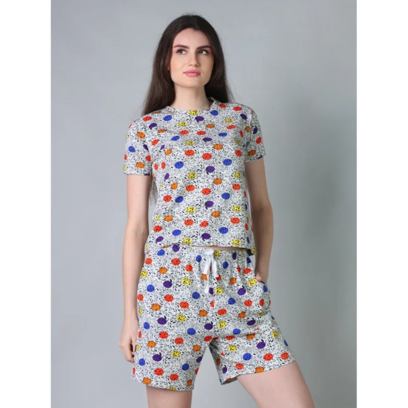 54087987929_d514f2a46c_o_d-1000x1000-1.webp Generic Women's Cotton Blended Printed Round Neck Half Sleeve Top - Shorts Set (Grey)