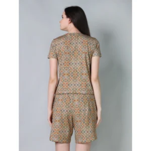 54088110360_91e6a258ab_o_d-1000x1000-1.webp Generic Women's Cotton Blended Printed Round Neck Half Sleeve Top - Shorts Set (Beige)