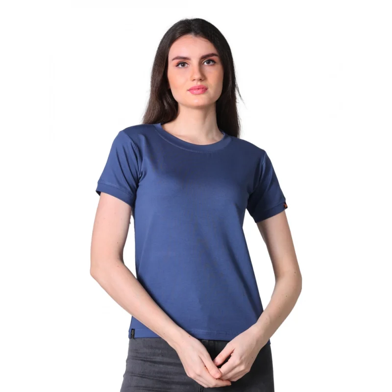 54089883266_6e29710ccf_o_d-1000x1000-1.webp Generic Women's Cotton Blended Solid Round Neck Half Sleeve T-Shirt (Blue)