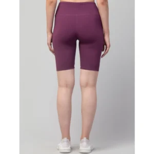54156153617_5401a06974_o_d-1000x1000-1.webp Generic Women's Polyester Solid Above Knee High-Rise Shorts (Purple)