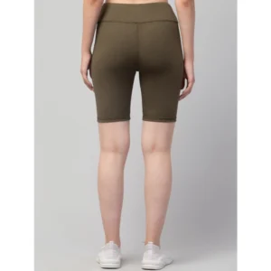 54156153682_9de4a36d82_o_d-1000x1000-1.webp Generic Women's Polyester Solid Above Knee High-Rise Shorts (Olive)