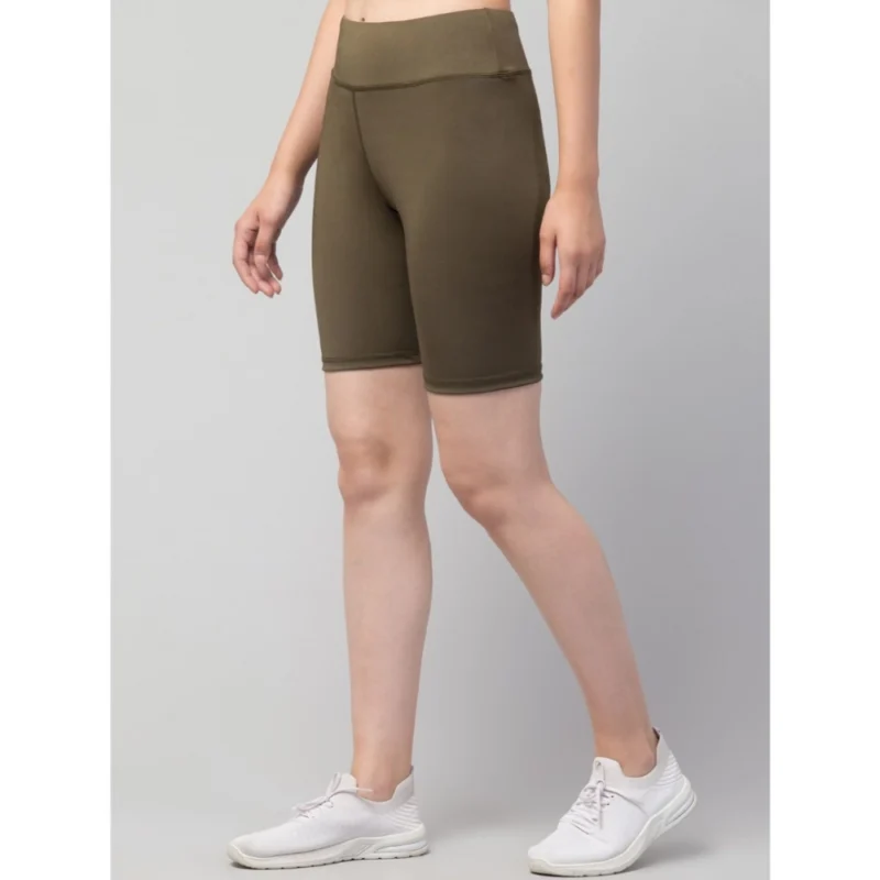 54157333649_e0a51c8afc_o_d-1000x1000-1.webp Generic Women's Polyester Solid Above Knee High-Rise Shorts (Olive)
