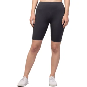 54157333879_6792649265_o_d-1000x1000-1.webp Generic Women's Polyester Solid Above Knee High-Rise Shorts (Grey)