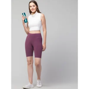 54157470940_3febf73016_o_d-1000x1000-1.webp Generic Women's Polyester Solid Above Knee High-Rise Shorts (Purple)