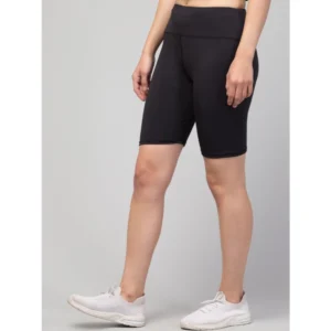 54157471205_f8f569cda5_o_d-1000x1000-1.webp Generic Women's Polyester Solid Above Knee High-Rise Shorts (Black)