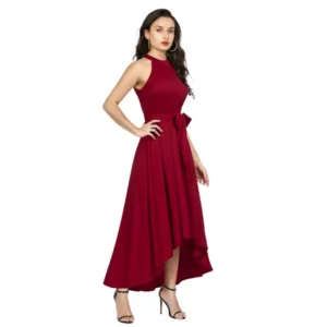 54162093797_bbb7d80eab_o_d-1000x1000-1.webp Generic Women's Polyster Solid Halter Neck Sleeveless Dress (Maroon)