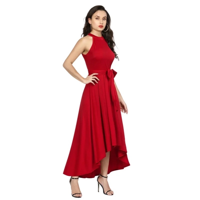 54162093847_c1c9214c2f_o_d-1000x1000-1.webp Generic Women's Polyster Solid Halter Neck Sleeveless Dress (Red)