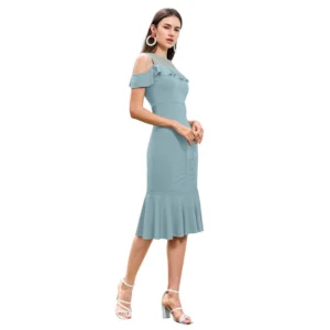 54162095867_ef54936249_o_d-1000x1000-1.webp Generic Women's Knitting stretchable Solid Round Neck Sleeveless Dress (Pista )
