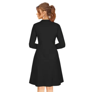 54162099017_6ee970abf3_o_d-1000x1000-1.webp Generic Women's Knitting stretchable Solid Round Neck Full Sleeve Dress (Black)