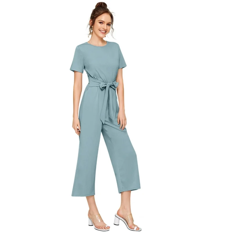 54162970196_2c744c683c_o_d-1000x1000-1.webp Generic Women's Knitting stretchable Solid Round Neck Cap Sleeve Jumpsuit (Pista )