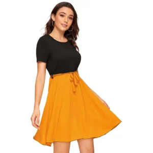 54162972561_b306dcb60b_o_d-1000x1000-1.webp Generic Women's Knitting stretchable Solid Round Neck Cap Sleeve Dress (Yellow)