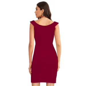 54163282834_3e441e07cf_o_d-1000x1000-1.webp Generic Women's Knitting stretchable Solid Round Neck Sleeveless Dress (Maroon)
