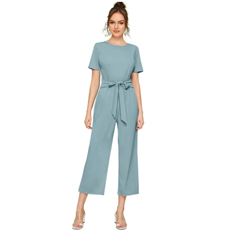 54163285619_38570248cb_o_d-1000x1000-1.webp Generic Women's Knitting stretchable Solid Round Neck Cap Sleeve Jumpsuit (Pista )