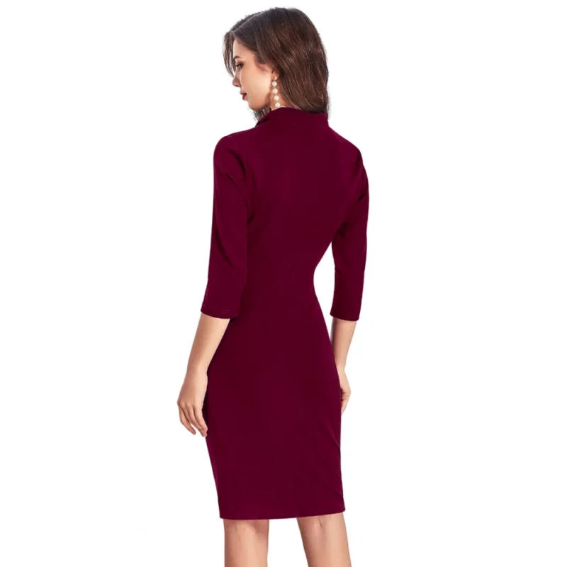 54163287774_e0d23e724b_o_d-1000x1000-1.webp Generic Women's Knitting stretchable Solid Round Neck 3-4th Dress (Maroon)