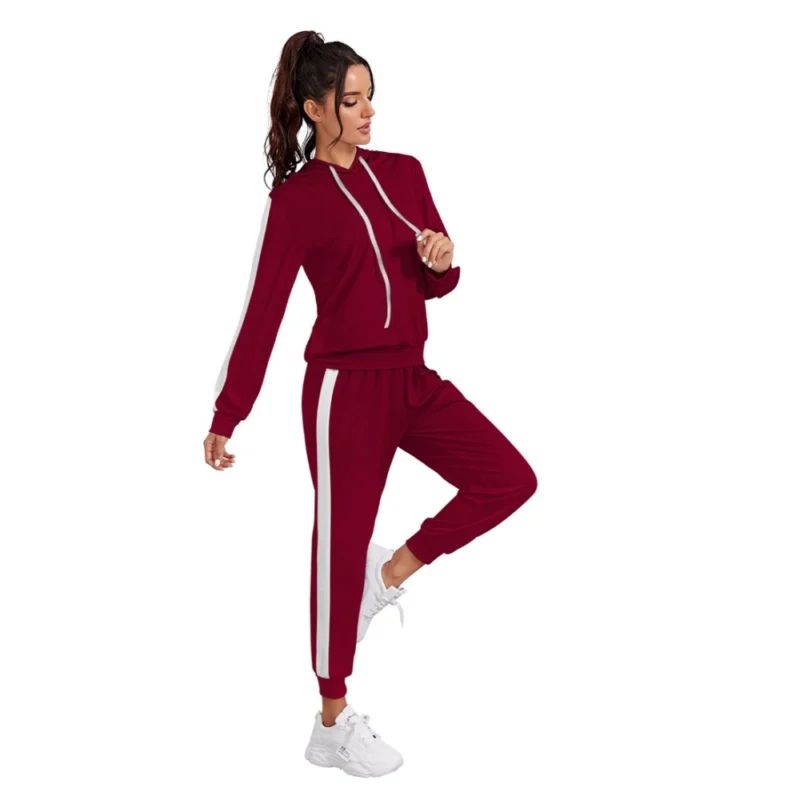 54163288904_1c5dc9f062_o_d-1000x1000-1.webp Generic Women's Knitting stretchable Solid Hooded Neck Full Sleeve Track Suit (Maroon)