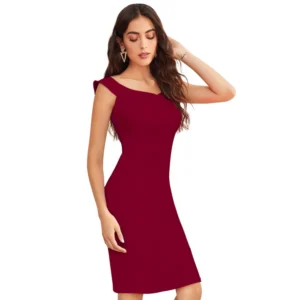 54163423580_268d70b7ee_o_d-1000x1000-1.webp Generic Women's Knitting stretchable Solid Round Neck Sleeveless Dress (Maroon)