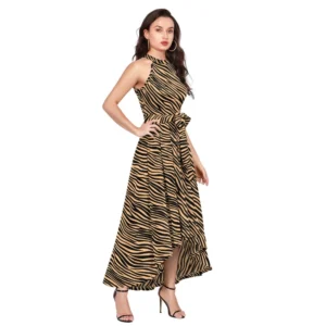 54163423890_0584ceb370_o_d-1000x1000-1.webp Generic Women's Polyester Zebra Pattern Halter Neck Sleeveless Dress (Yellow)
