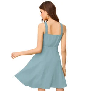 54163426335_c39b1b24d2_o_d-1000x1000-1.webp Generic Women's Knitting stretchable Solid Halter Neck Sleeveless Dress (Pista )