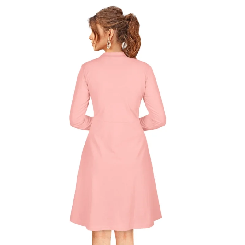 54163429210_e9b9fc8ebf_o_d-1000x1000-1.webp Generic Women's Knitting stretchable Solid Round Neck Full Sleeve Dress (Peach)