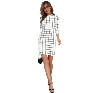 54165703118_ab8cbf64b9_o_d-1000x1000-1.webp Generic Women's Polyester Solid High Neck Full Sleeve Dress (White)