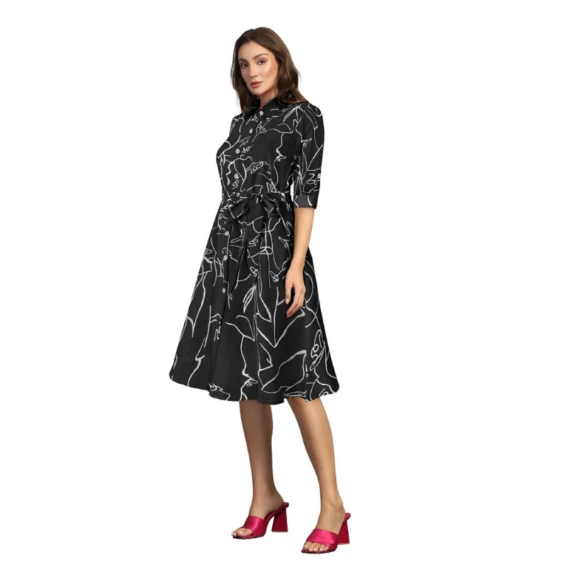 54165742269_21f4ba6aa7_o_d-1000x1000-1.webp Generic Women's Ruby Cotton Printed Shirt Collar 3-4th Sleeve Dress (Black)