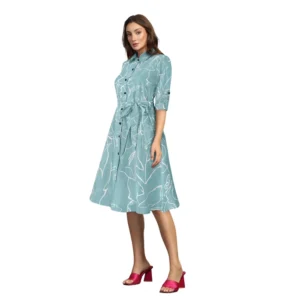 54165884560_1e34f84431_o_d-1000x1000-1.webp Generic Women's Ruby Cotton Printed Shirt Collar 3-4th Sleeve Dress (Pista)