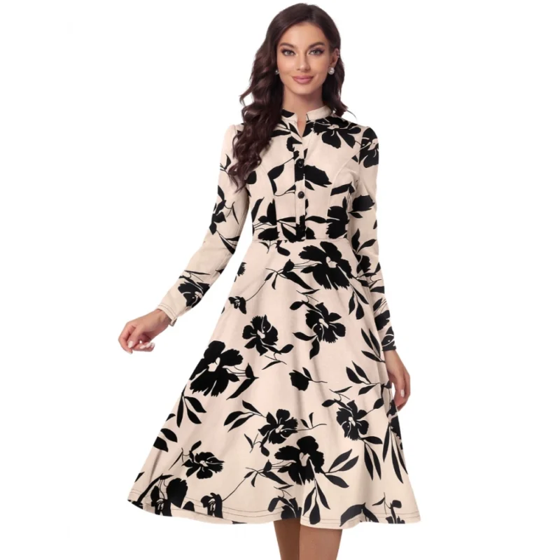 54254739162_ef882336e1_o_d-1000x1000-1.webp Generic Women's Knitting Printed V-Neck Full Sleeve Dress (Cream)