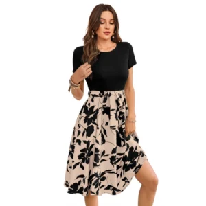 54255630361_d013afa7c0_o_d-1000x1000-1.webp Generic Women's Knitting Printed Round Neck Short Sleeve Dress (Cream)