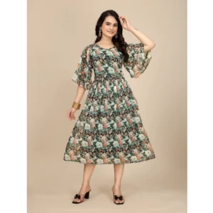 54255630596_5fb80c621f_o_d-1000x1000-1.webp Generic Women's Georgette Printed Round Neck Short Sleeve Dress (Black)