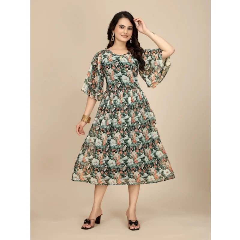54255630596_5fb80c621f_o_d-1000x1000-1.webp Generic Women's Georgette Printed Round Neck Short Sleeve Dress (Black)