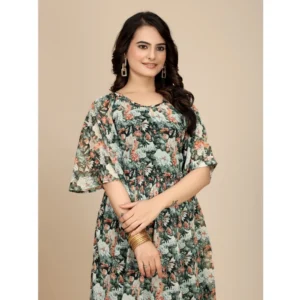 54255630636_807dd99697_o_d-1000x1000-1.webp Generic Women's Georgette Printed Round Neck Short Sleeve Dress (Black)