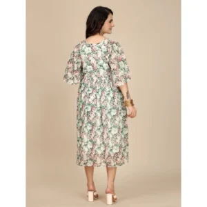 54255861003_2f27c0fe42_o_d-1000x1000-1.webp Generic Women's Georgette Printed Round Neck Short Sleeve Dress (Pink)