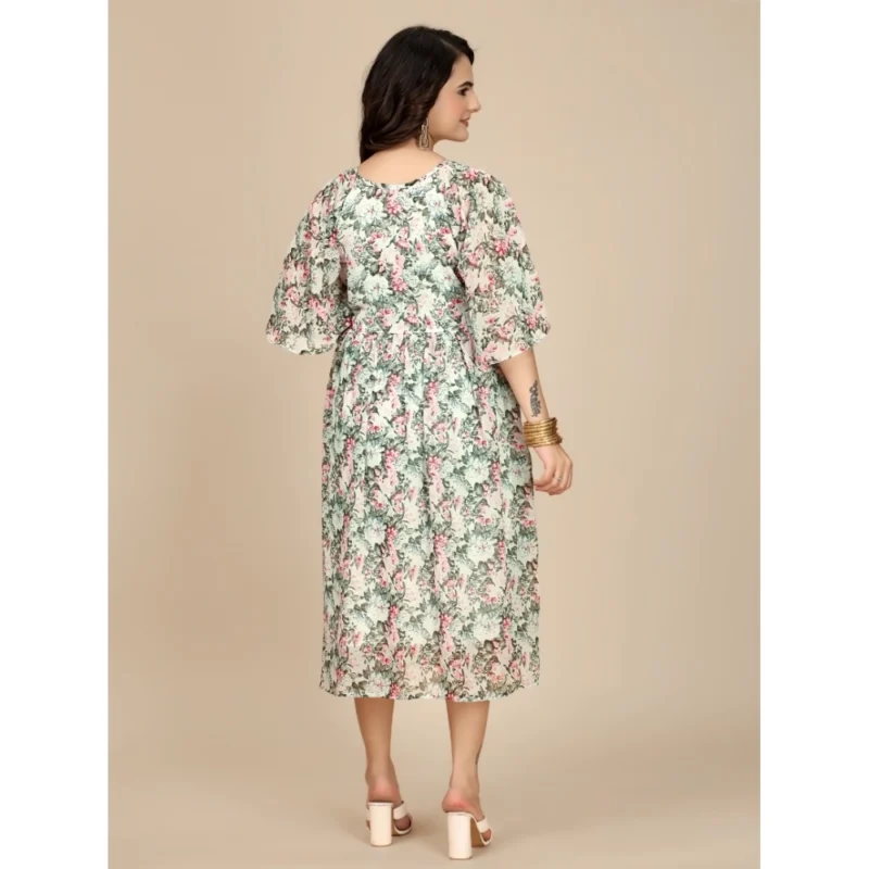 54255861003_2f27c0fe42_o_d-1000x1000-1.webp Generic Women's Georgette Printed Round Neck Short Sleeve Dress (Pink)