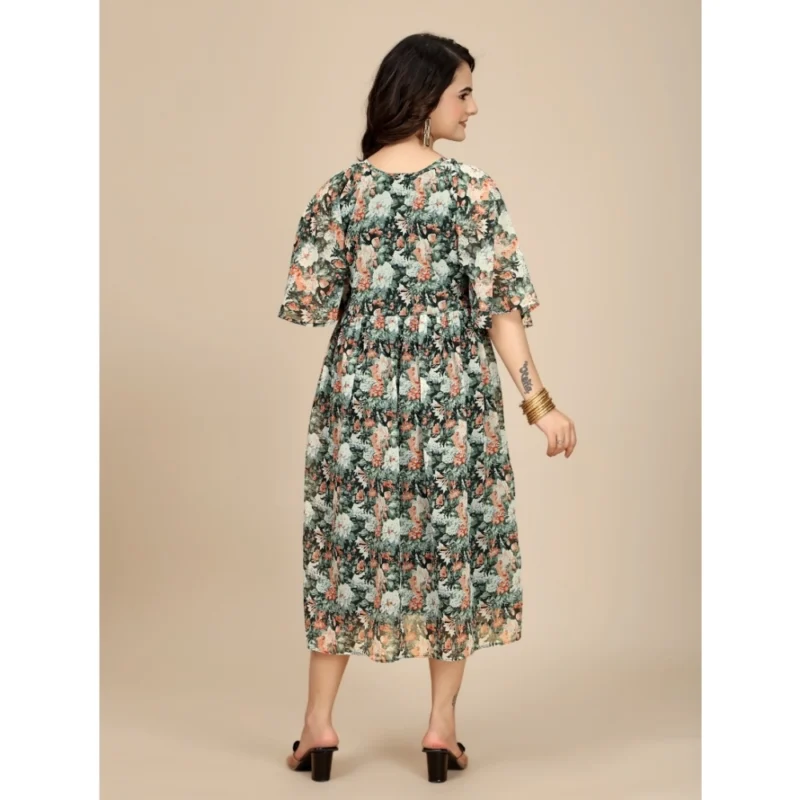 54255861113_8bcd280052_o_d-1000x1000-1.webp Generic Women's Georgette Printed Round Neck Short Sleeve Dress (Black)