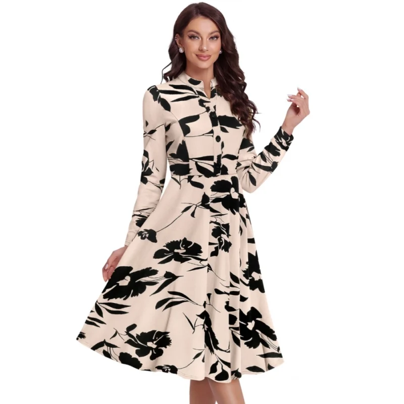54255868609_98540d6db4_o_d-1000x1000-1.webp Generic Women's Knitting Printed V-Neck Full Sleeve Dress (Cream)