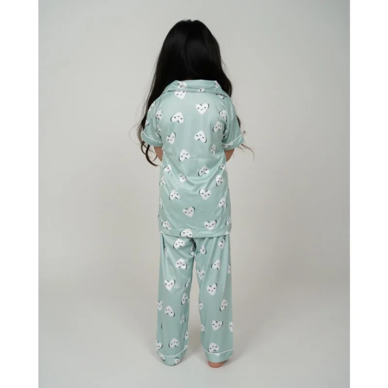 54279777842_35398d1422_o_d-1000x1000-1.webp Generic Girl's Silk Bleand Printed Short Sleeve Night Suit Set (Light Green)