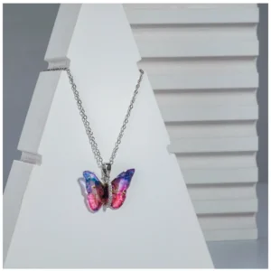 54318783054_545050fd75_o_d-1000x1000-1.webp Generic Women's Stainless Steel Colorful Butterfly Pendent Dailywear chain (Silver Plated)