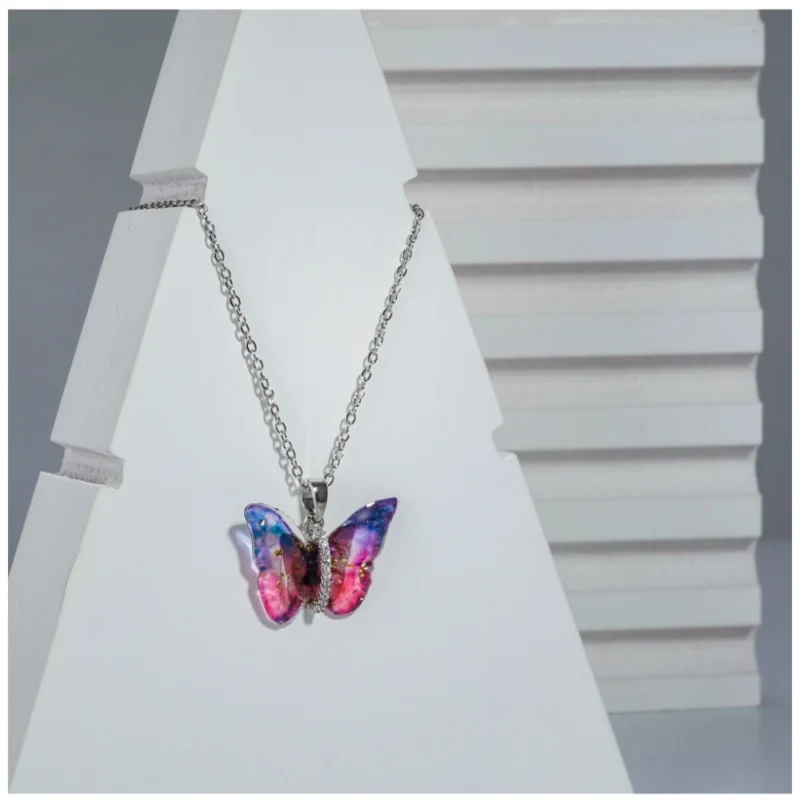 54318783054_545050fd75_o_d-1000x1000-1.webp Generic Women's Stainless Steel Colorful Butterfly Pendent Dailywear chain (Silver Plated)