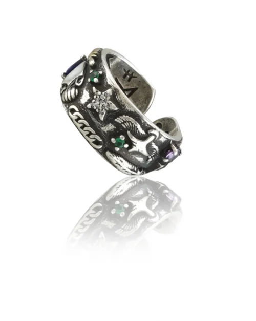 Generic Stainless Steel Imported High-Quality Office Wear Freesize Ring (Silver Plated)