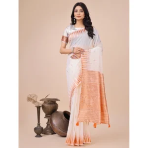 54442603549_e27af06b4a_o_d-1000x1000-1.webp Generic Women's Linen Cotton Printed Saree With Unstitched Blouse 5.5Mtr (White)