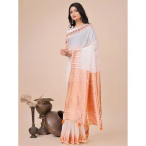 54442783825_39f77ac682_o_d-1000x1000-1.webp Generic Women's Linen Cotton Printed Saree With Unstitched Blouse 5.5Mtr (White)