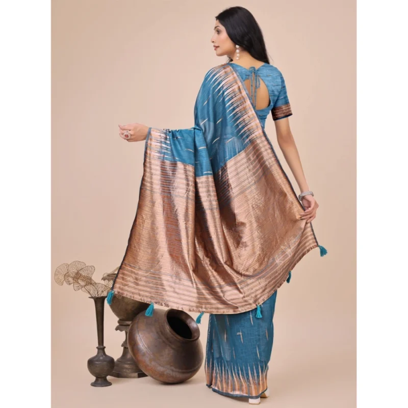 54442783840_50dc0dea4e_o_d-1000x1000-1.webp Generic Women's Linen Cotton Printed Saree With Unstitched Blouse 5.5Mtr (Blue)