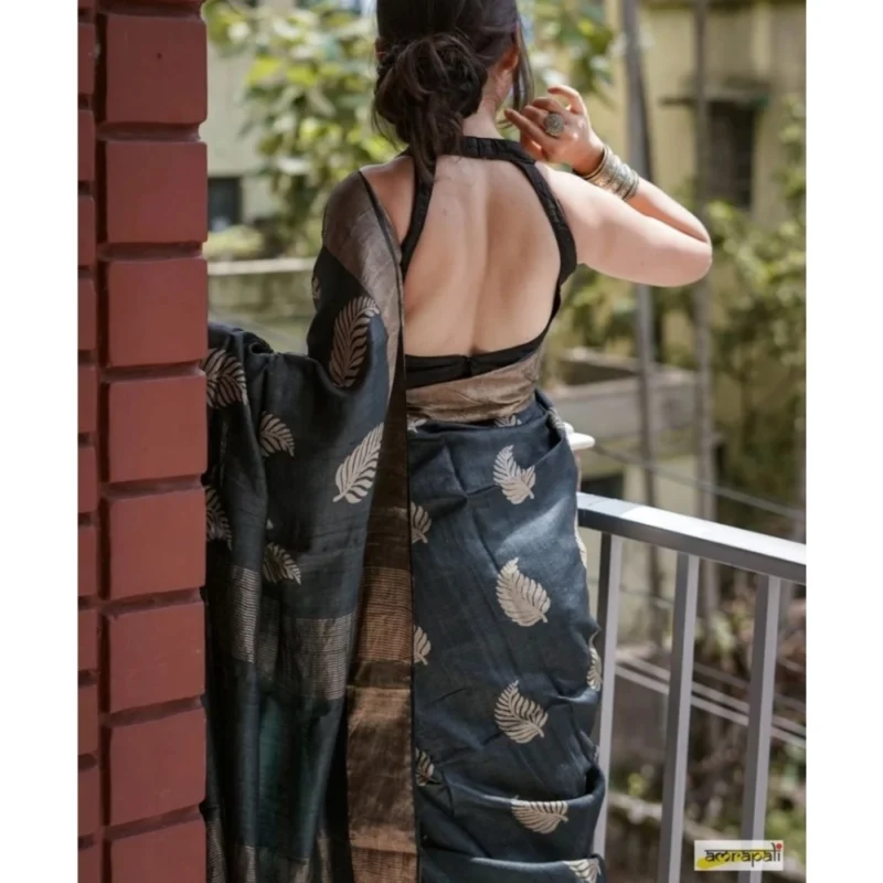 54456614537_171a7c02c1_o_d-1000x1000-1.webp Generic Women's Silk Printed Saree With Unstitched Blouse 5.5Mtr (Black)