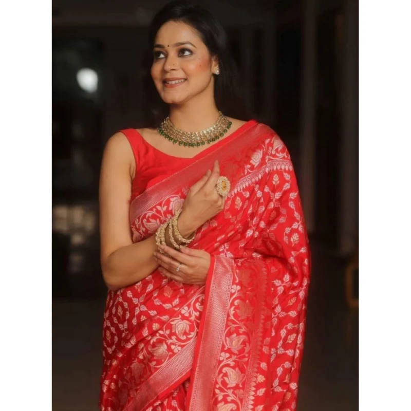 54456616162_2f71a74f21_o_d-1000x1000-1.webp Generic Women's Silk Printed Saree With Unstitched Blouse 5.5Mtr (Orange)