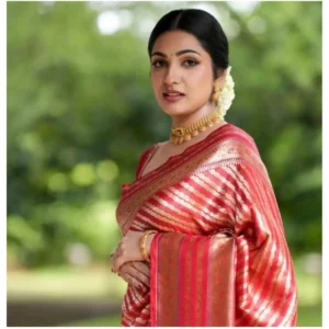 54456616302_a0a42fbafd_o_d-1000x1000-1.webp Generic Women's Silk Printed Saree With Unstitched Blouse 5.5Mtr (Pink)