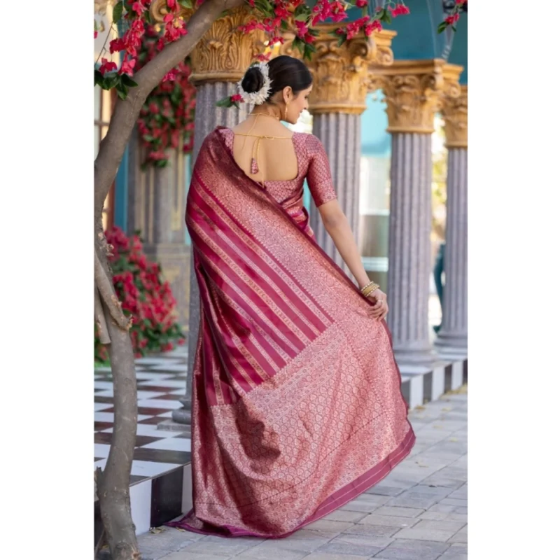 54456617582_fd6168edbd_o_d-1000x1000-1.webp Generic Women's Silk Printed Saree With Unstitched Blouse 5.5Mtr (Pink)