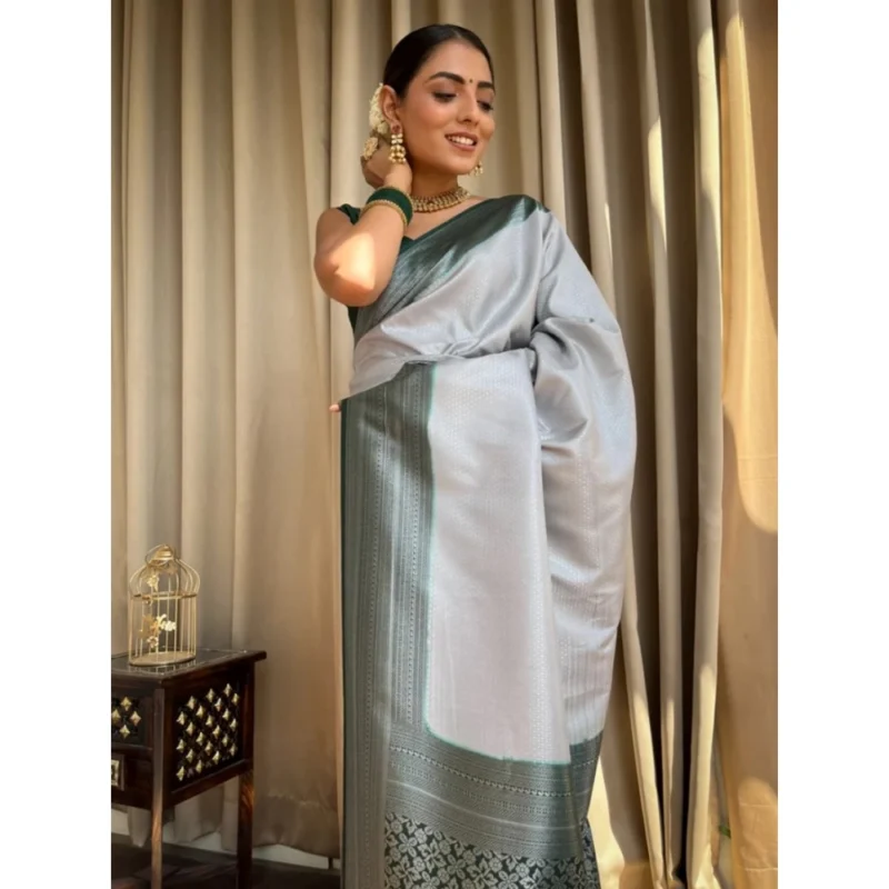 54456632482_263c8bfd9c_o_d-1000x1000-1.webp Generic Women's Silk Printed Saree With Unstitched Blouse 5.5Mtr (Grey)