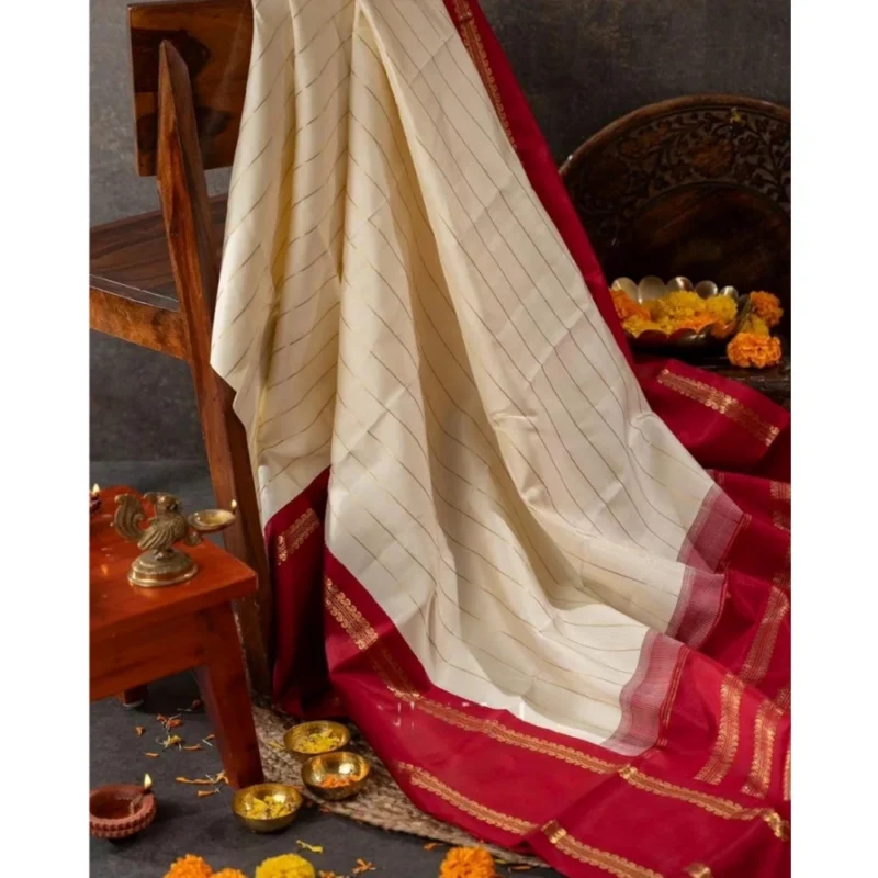 54456632577_2f13555db1_o_d-1000x1000-1.webp Generic Women's Silk Printed Saree With Unstitched Blouse 5.5Mtr (Off White)