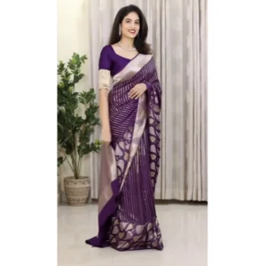 54456633657_5c3f964f8b_o_d-1000x1000-1.webp Generic Women's Silk Printed Saree With Unstitched Blouse 5.5Mtr (Purple)