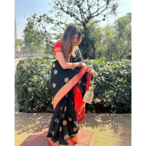 54456633797_62713df5e1_o_d-1000x1000-1.webp Generic Women's Silk Printed Saree With Unstitched Blouse 5.5Mtr (Black-Red)
